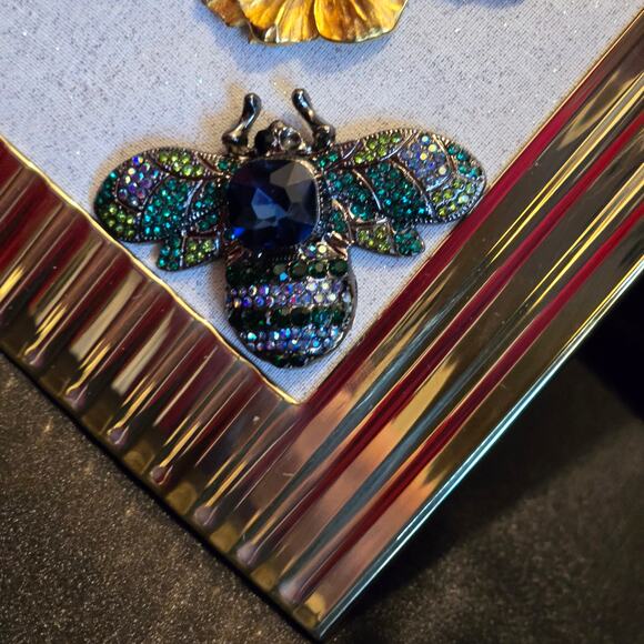 Hand Crafted Framed Jewelry Art 6.5"W x 8.5"H - Picture 7 of 8